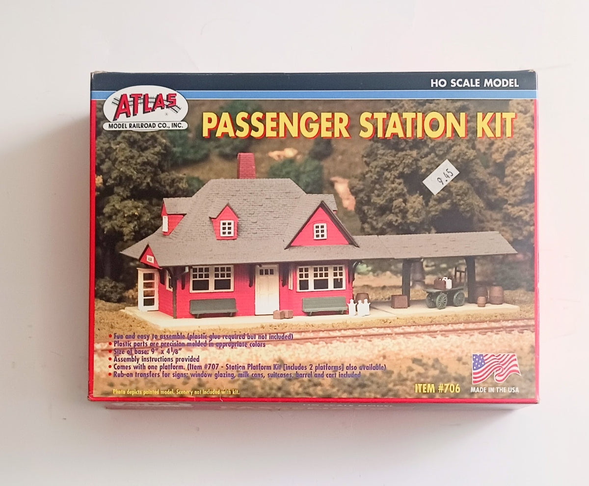 ATLAS HO SCALE MODEL PASSENGER STATION KIT ITEM # 706