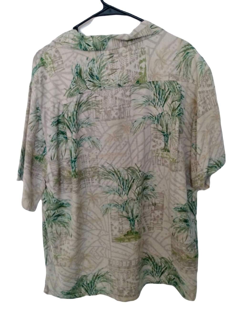  HAVANA JACK HAWAIIAN SHIRT CAFE 100% SILK, SIZE L ,SHORT SLEEVES