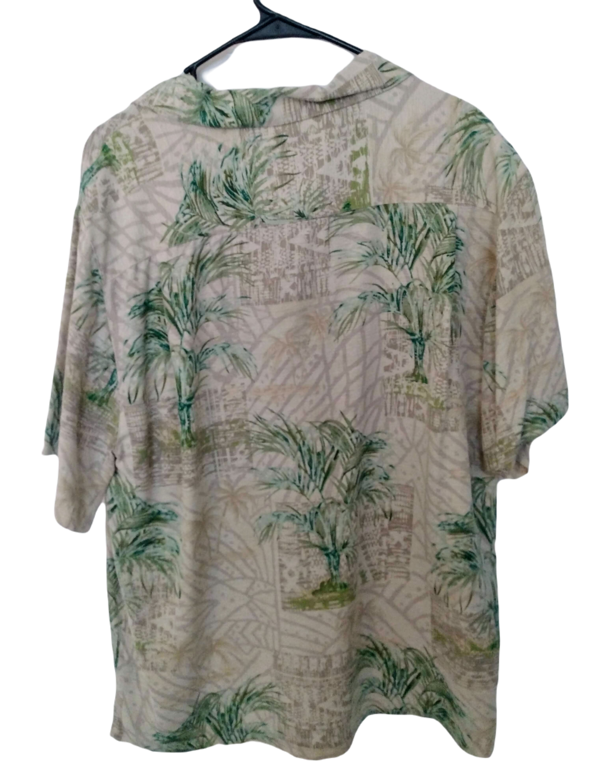  HAVANA JACK HAWAIIAN SHIRT CAFE 100% SILK, SIZE L ,SHORT SLEEVES