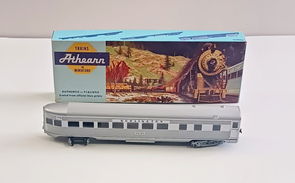 ATHEARN HO GAUGE # 1833 BURLINGTON SL OBSERVATION CAR