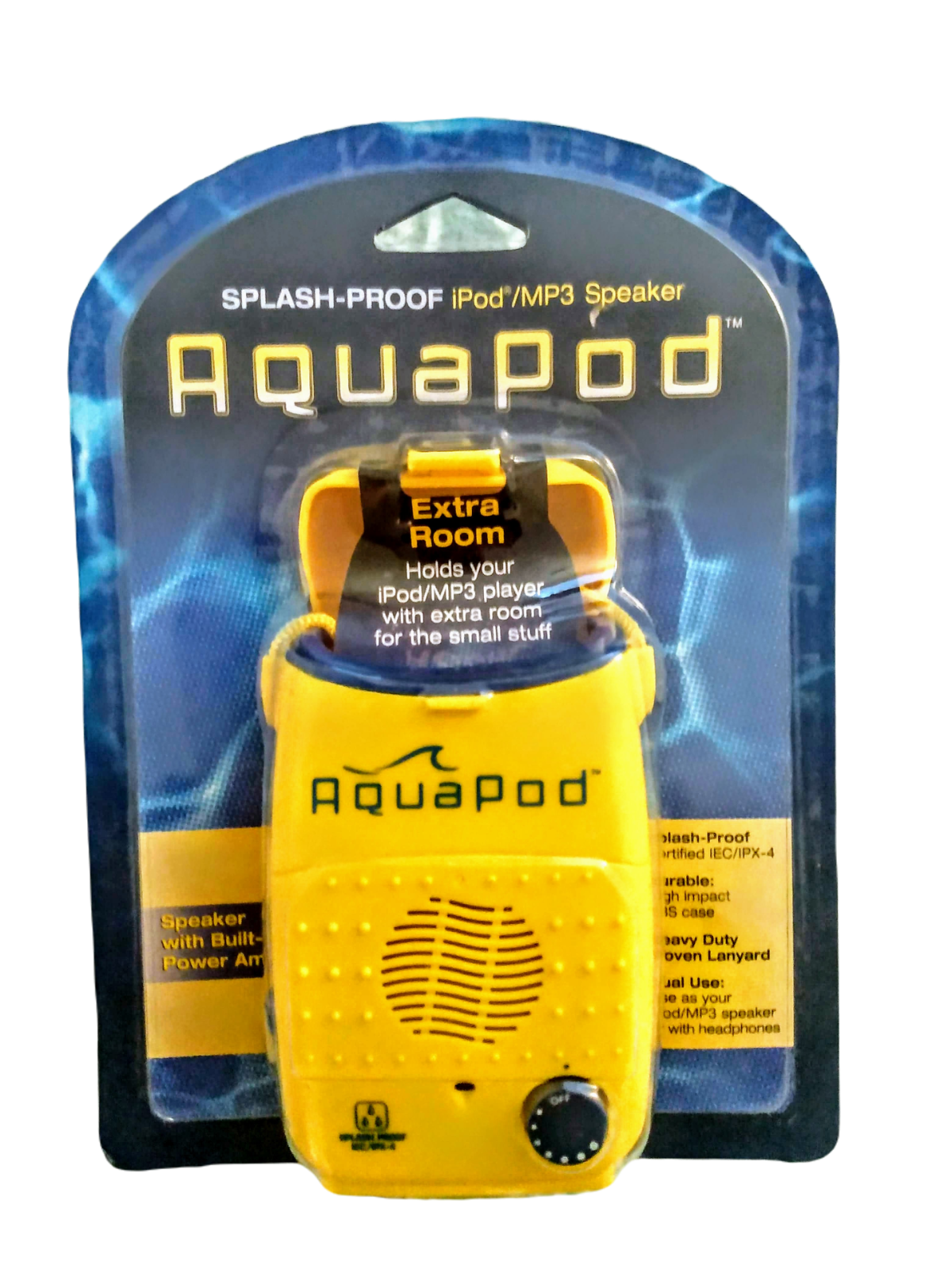 AQUAPOD SPLASH PROOF IPOD/MP3 SPEAKER CASE