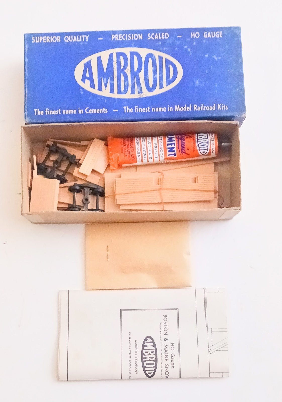 AMBROID HO GAUGE K-1 B & M SNOW PLOW WOOD KIT