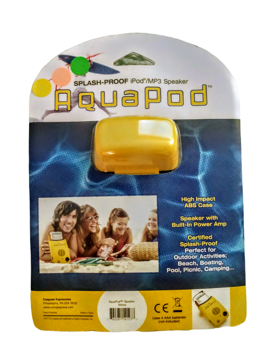 AQUAPOD SPLASH PROOF IPOD/MP3 SPEAKER CASE