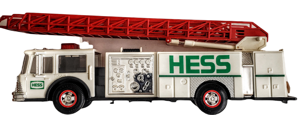  AMERADA HESS 1989 TOY FIRE TRUCK BANK DUAL SOUND SIREN 