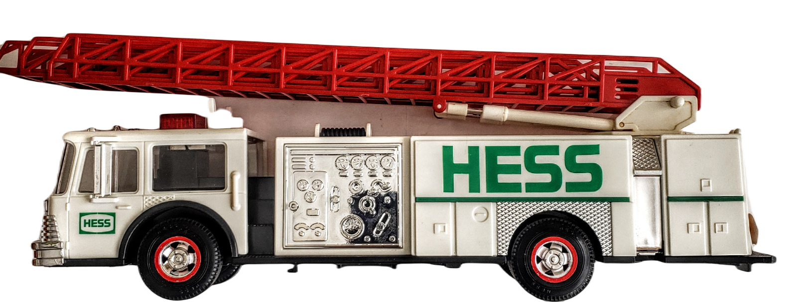  AMERADA HESS 1989 TOY FIRE TRUCK BANK DUAL SOUND SIREN 