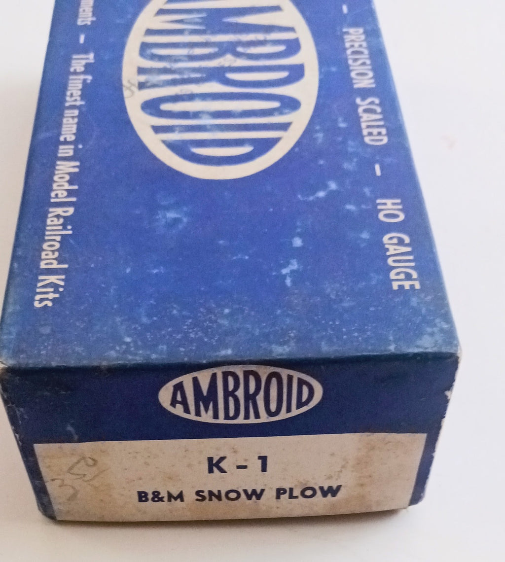 AMBROID HO GAUGE K-1 B & M SNOW PLOW WOOD KIT