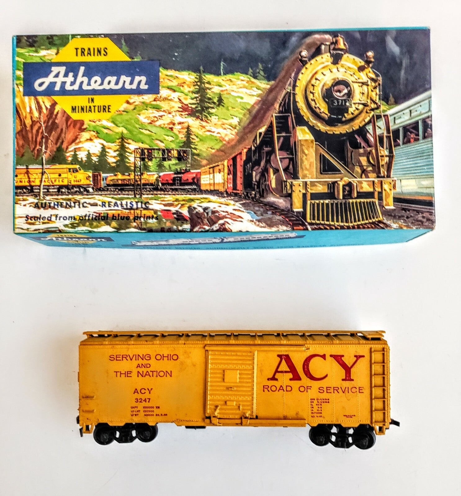 ATHEARN ACY ROAD OF SERVICE SERVING OHIO AND THE NATION BOX CAR