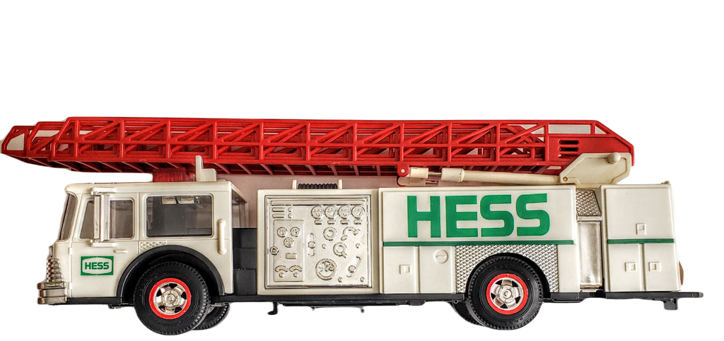  AMERADA HESS 1989 TOY FIRE TRUCK BANK DUAL SOUND SIREN 