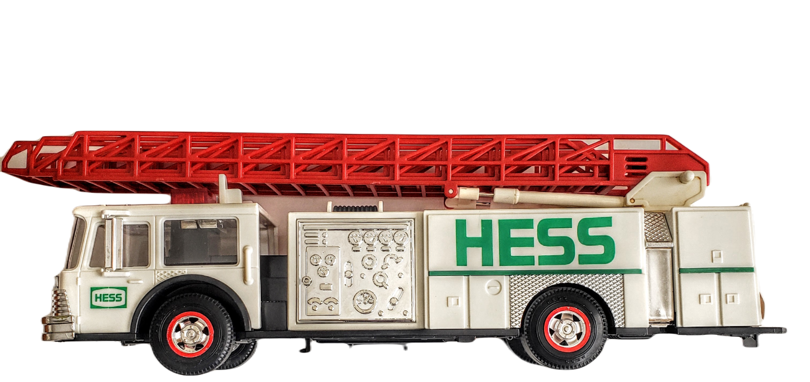  AMERADA HESS 1989 TOY FIRE TRUCK BANK DUAL SOUND SIREN 