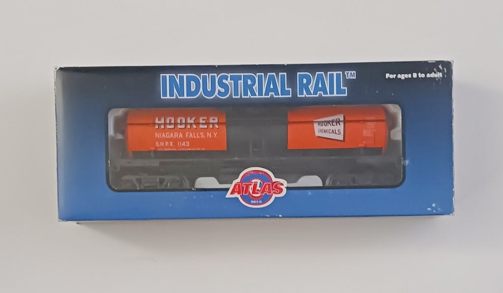 ATLAS INDUSTRIAL RAIL O/O27 GAUGE HOOKER ROAD TANK CAR # 1005002-2