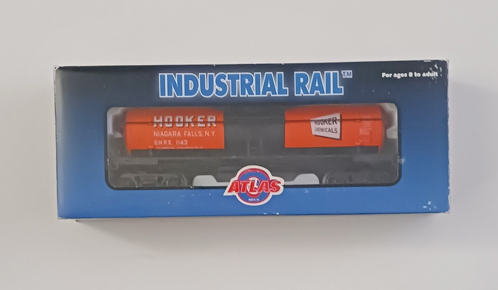 ATLAS INDUSTRIAL RAIL O/O27 GAUGE HOOKER ROAD TANK CAR # 1005002-2