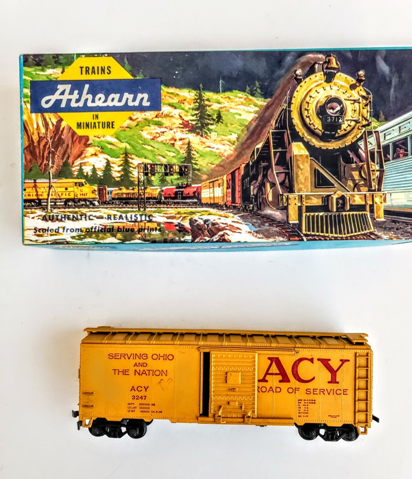 ATHEARN ACY ROAD OF SERVICE SERVING OHIO AND THE NATION BOX CAR