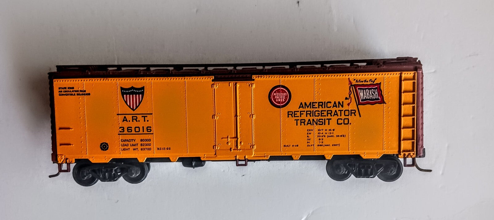 ATHEARN HO SCALE A.R.T. 36016 AMERICAN REFRIGERATOR TRANSIT CO. BOX CAR
