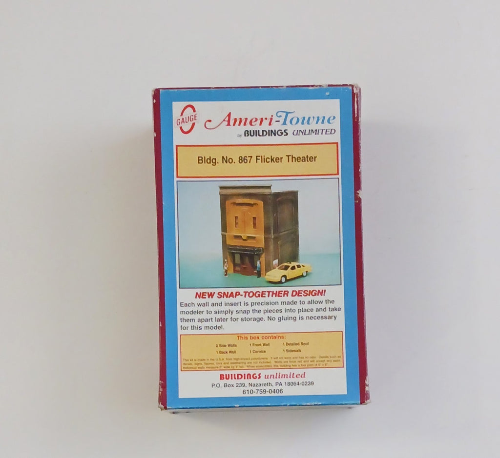 AMERI-TOWNE O GAUGE BLDG. No. 867 FLICKER THEATER